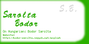 sarolta bodor business card